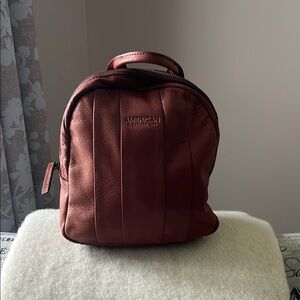 American Leather Co Leather Compact Backpack - Brown